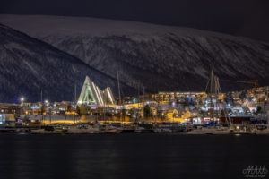 Arctic Cathedral at night