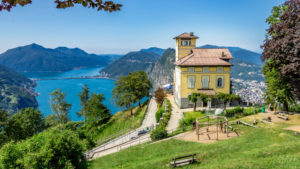 Lago Lugano view from Monte Bre