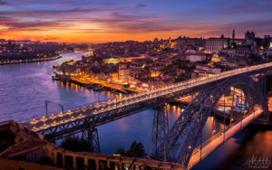 Porto at night