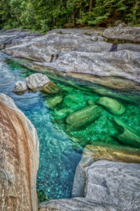 green water in Verzasca valley