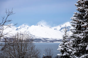 snowdrift on mountain top