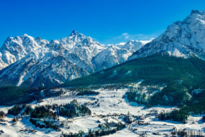 Mountain peaks near Scuol