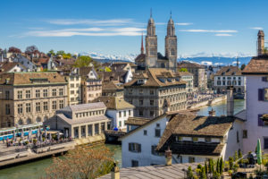 Zurich Munster and Alps