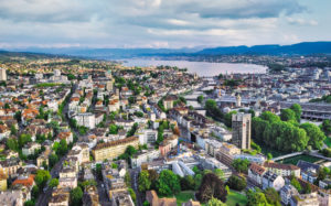 Drone Zurich from above