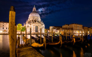 Santa Maria della Salute and the moon