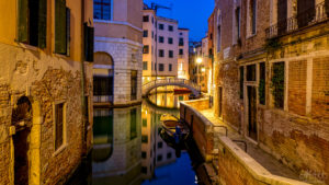 Venetian bridge at night 2